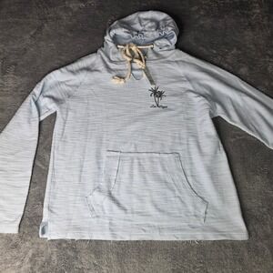 Lagaci Womens XL Hoodie Glacier Blue French‎ Terry Palm Tree Las Vegas TL2115